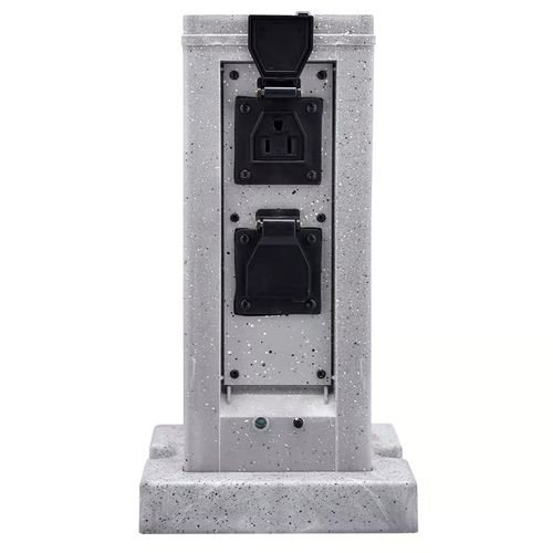 Tomacorriente VTA+ inteligente tipo roca 2 tomas smart home Wi-Fi para exteriores