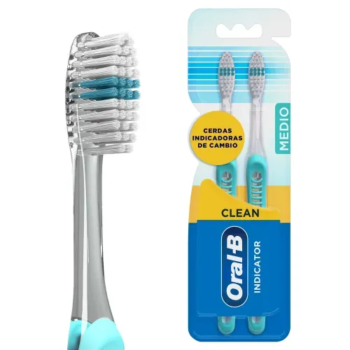 Cepillo De Dientes Oral-b Clean Indicator 2 Unidades