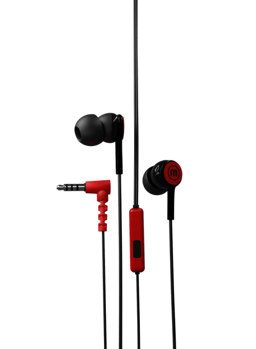 Audífonos Maxell IN-TIPS con micrófono in ear estéreo rojo