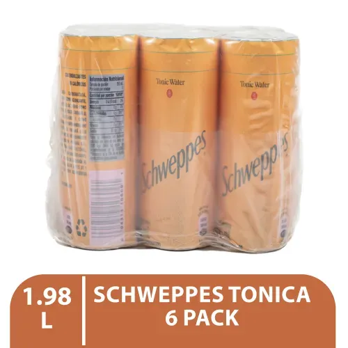 6Pk Schweppes Tonica 330Ml Lata 1980 Ml