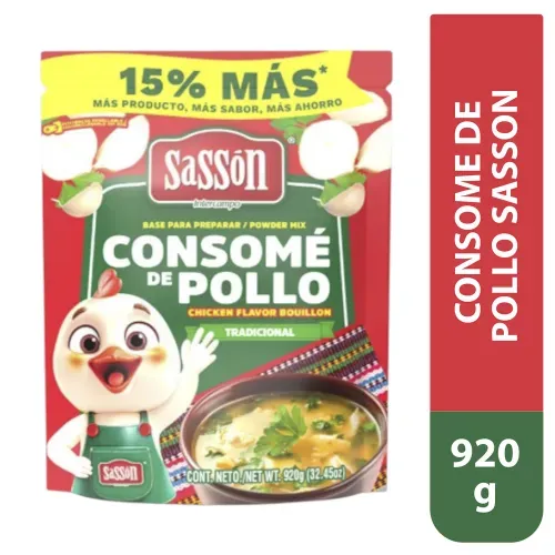 Consome De Pollo Sasson Doypack 920g