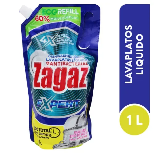 Lavaplatos Zagaz expert líquido Antibacterial - 1 L