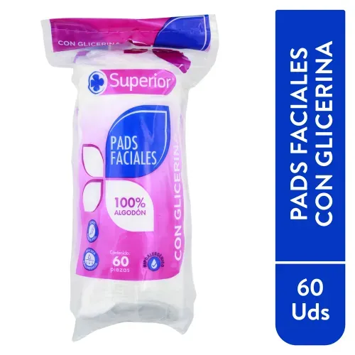 Pad Superior Redonda Glicerina - 60 Unidades