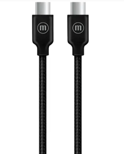 Cable Maxell BRCCB-2M trenzado de 2 m USB-C A USB-C color negro