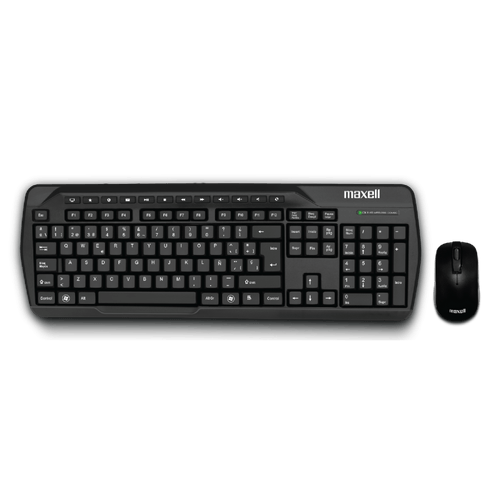 Teclado y Mouse Maxell inalámbrico WKB 200 receptor usb