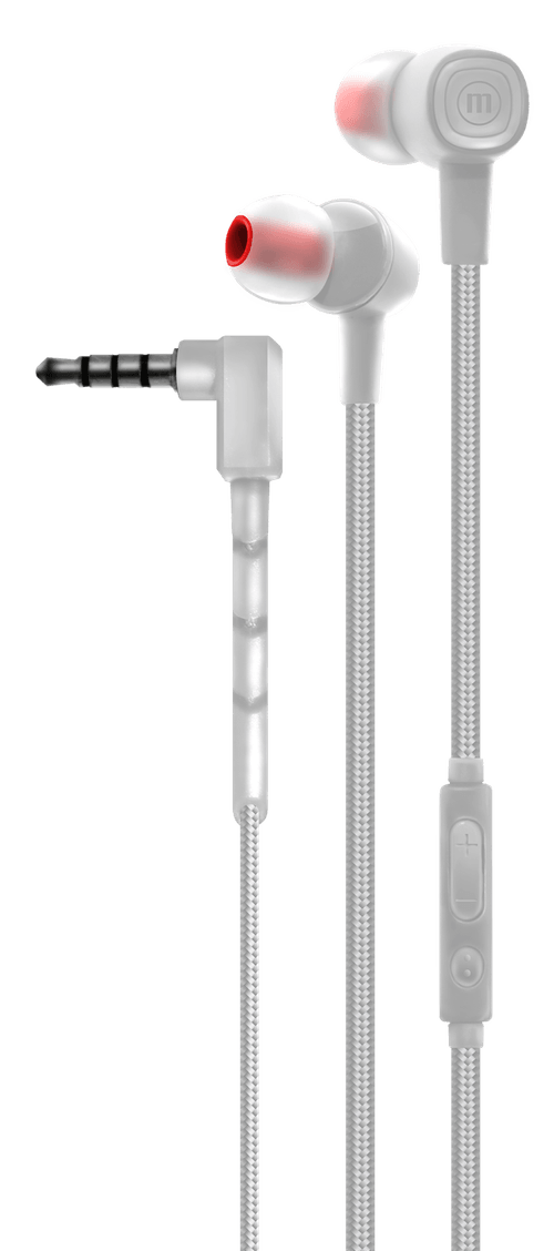 Audífono Maxell SIN-8 SOLID con micrófono in ear stereo hakuba blancos