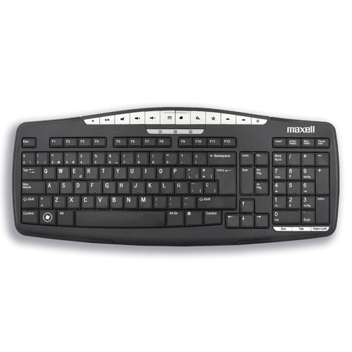 Teclado multimedia Maxell KB-100 con cable USB