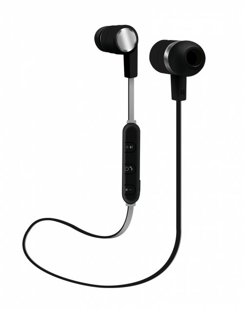 Audífono Bluetooth Maxell B14-EB2 con micrófono y mejora de sistema de bajos color negro