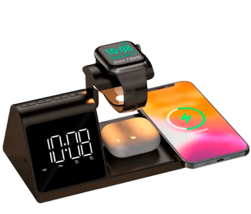 Cargador inalámbrico Maxell QIAC-315 con reloj despertador