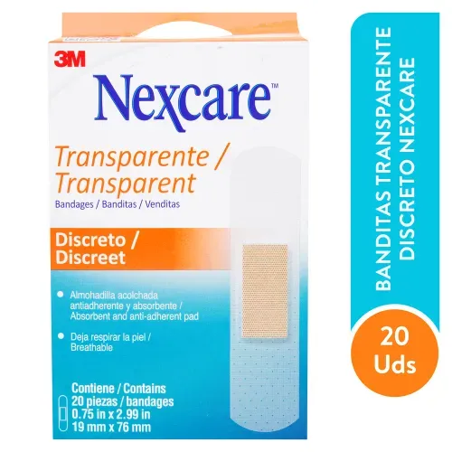 Curita transparente Nexcare™ -20  Unidades
