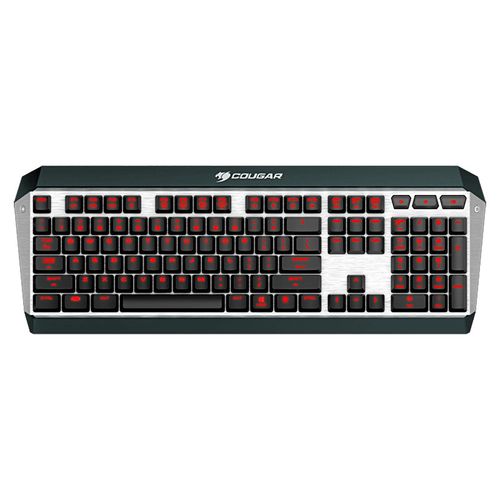 Teclado Cougar gaming mecánico alámbrico Attack X3 inglés gris claro