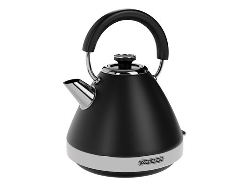 Hervidor eléctrico piramidal Morphy Richards negro para 1.5 litros