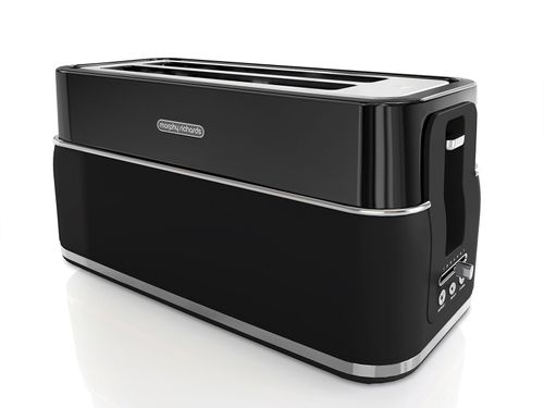 Tostador de pan Morphy Richards negro línea Signature para 4 rebanadas