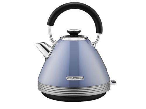 Hervidor eléctrico piramidal Morphy Richards gris para 1.5 litros