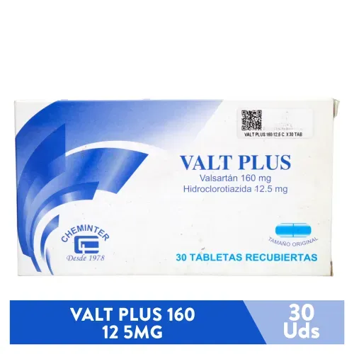 Valt Plus 160 12 5Mg 30 Tabletas