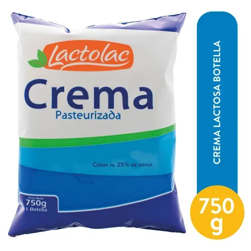 Crema Lactolac pasteurizada- 750 g