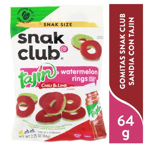 Gomitas Snak Club sandía con Tajín -63 g