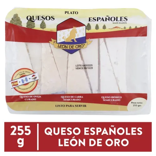 Plato Quesos Espanoles Leon De Oro 9oz