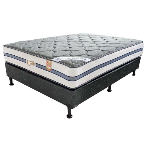 Colchón Cama Florida + base matrimonial sweet time 100% ortopédica