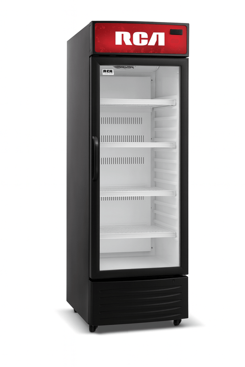 Vitrina comercial RCA vertical 12p3 color negro de 4 parrillas RCSC12