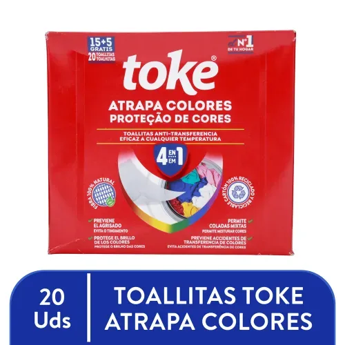 Toke Toallitas Atrapa Colores 20und Unidad