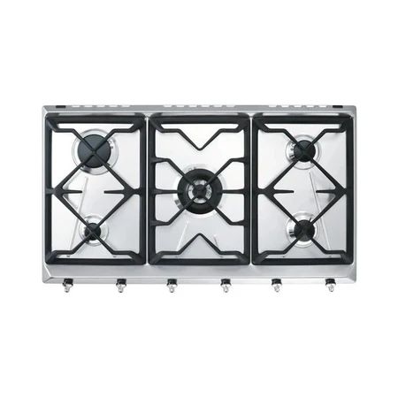 Cooktop Smeg a gas 36" Serie Bellini 5 quemadores acero inoxidable