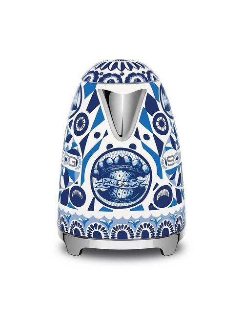 Hervidor Smeg de agua de temperatura fija estilo retro de los años 50 D&G Blu Mediterráneo