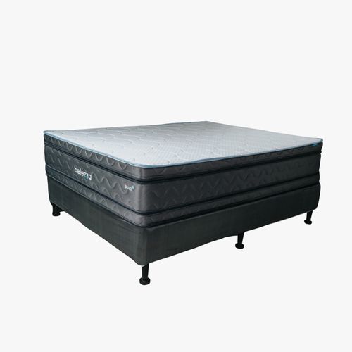 Cama Belezza Matrimonial pluzz D tela freeze y memory foam gel