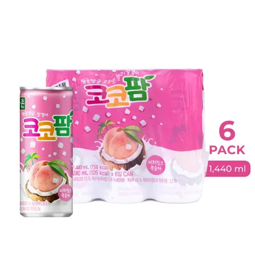 Jugo Haitai Htb coco palm durazno 6 pack - 1440 ml