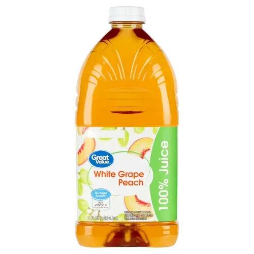 Jugo Great Value Uva Blanca y Durazno - 1.89 L