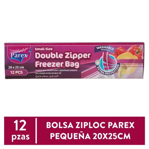 Bolsa m Parex Ziploc2ble20x25 12un 1 Unidad