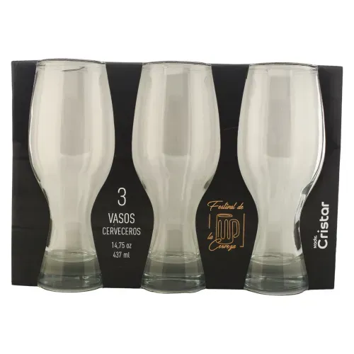 Vaso Cristar Masivo Cervecero Munich