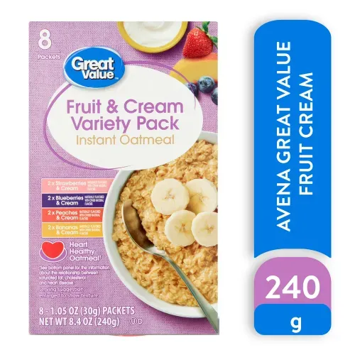Avena Great Value Frutas y Crema Pack Surtido - 240 g