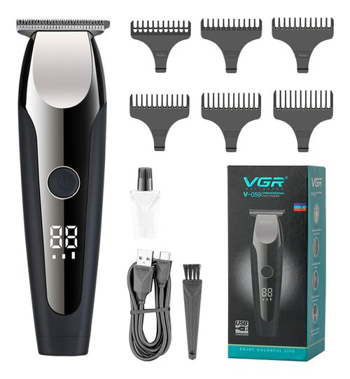 Máquina patillera VGR color negro recargable modelo V-059