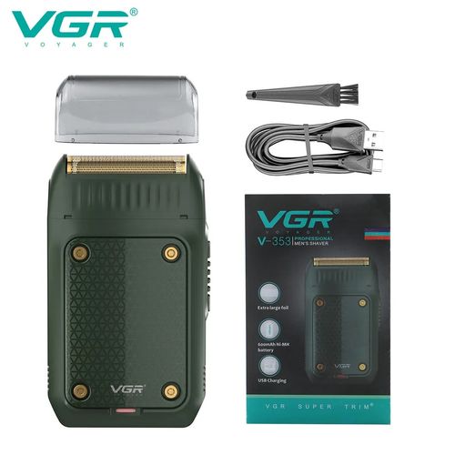 Afeitadora VGR eléctrica profesional recargable de única cuchilla para hombre modelo V-353