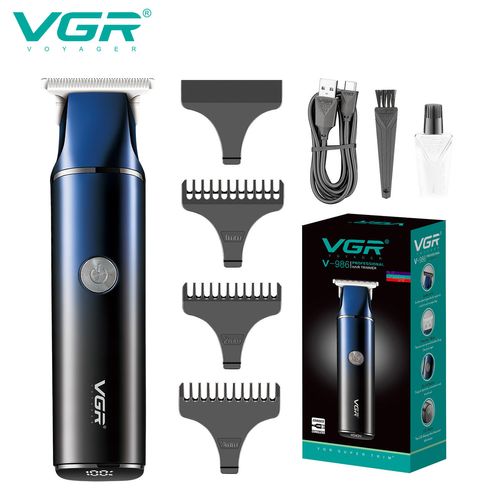 Rasuradora VGR inalámbrica recargable por USB pantalla LED modelo V-986