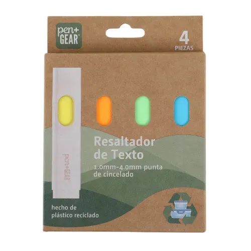 Resaltadores Pen + Gear reciclados - 4 Pzas