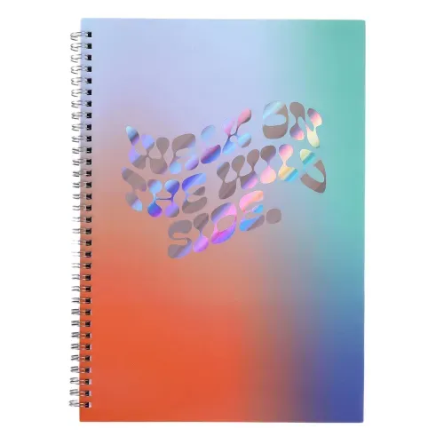 Cuaderno Pen + Gear de espiral doble anillo diseños coloridos - 60 hojas