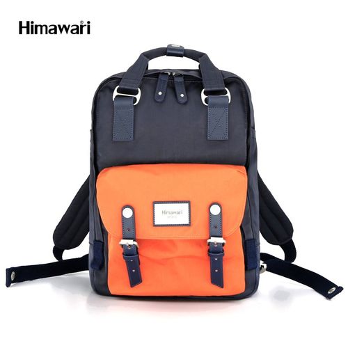 Mochila Himawari para notebook modelo 188L azul y naranja