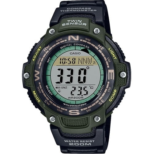 Reloj Casio para Hombre Twin Sensor Illuminator modelo SGW-100-3AV