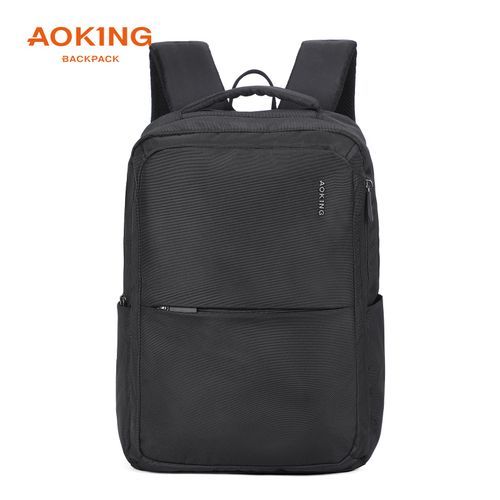 Mochila Aoking espaciosa con bolsillos laterales modelo SN2105-12 negro