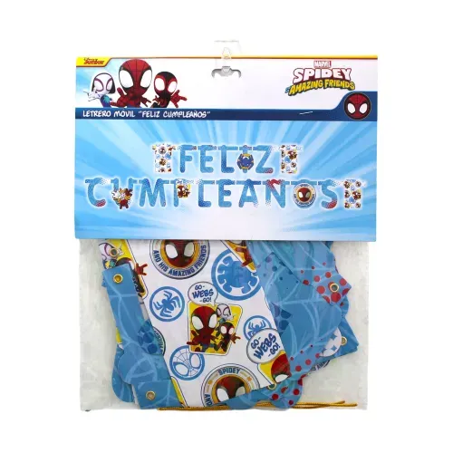 Letrero Spiderman Feliz Cumpleaños