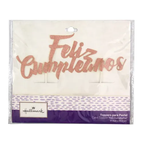 Topper Carnival Feliz Cumpleaños Rosegold