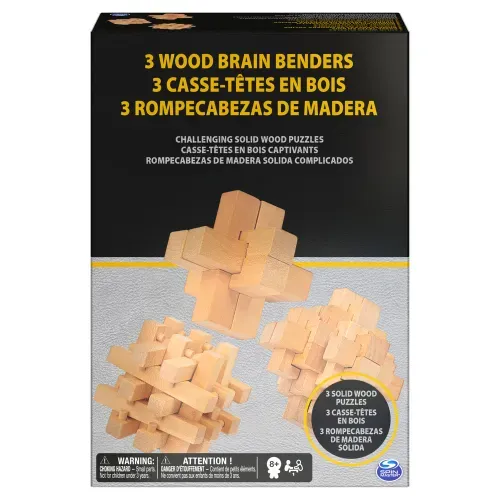 Juego de mesa Spin master rompecabezas de madera - 3 Uds