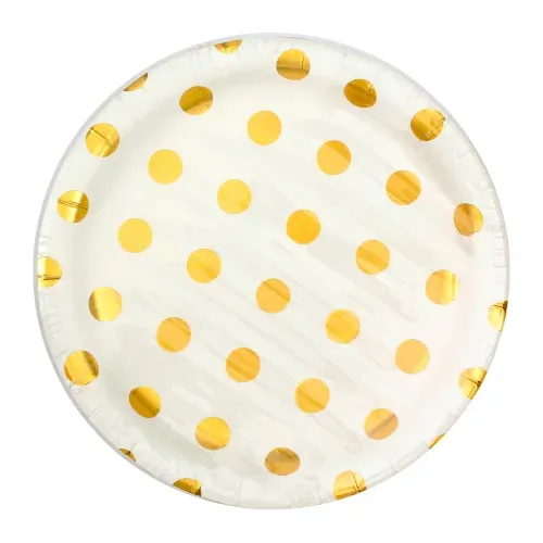 Plato Carnival Dorado Metálico 7 Pulgadas