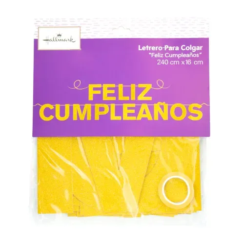 Letrero Carnival Plateado Metálico Feliz Cumpleaños