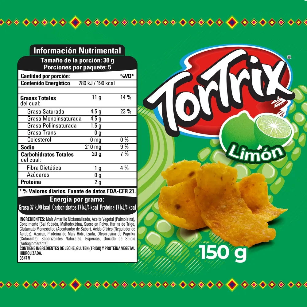 Comprar Snacks Tortrix limón - 150 g | Walmart Guatemala - Walmart ...