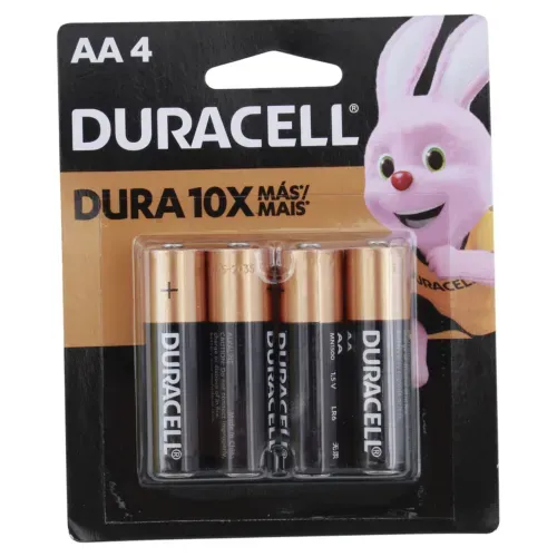 Batería Duracell Alcalina AA Basico - 4 Unidades
