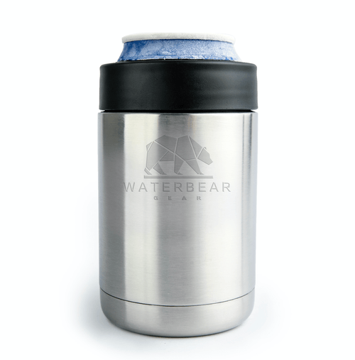 Porta latas Waterbear 12oz silver
