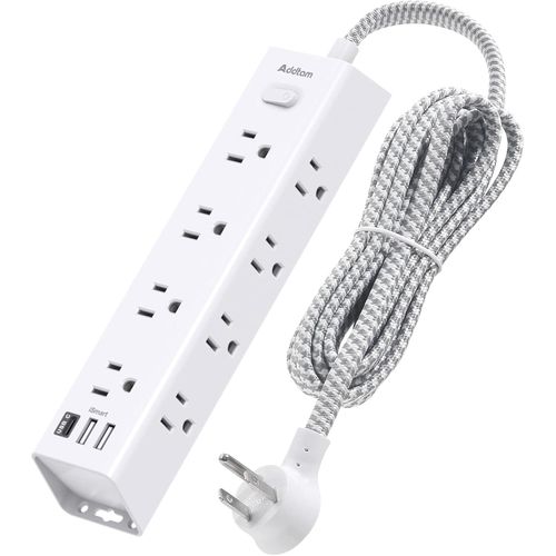 Regleta Addtam con cable de extensión de 15 pies 12 tomas 3 puertos USB modelo AD12W3U